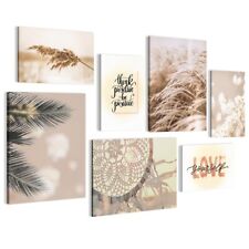 Echtes Leinwand Bilder Set