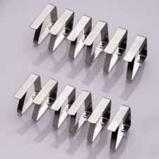 Laro 12-384 Stück Tischtuchklammern Edelstahl, Tischdeckenklammer