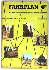 Fahrplan Kraftomnibusverkehr Bezirk Dresden 1977/78 mit Übersichtskarte