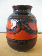 Mid Century Vintage Vase Fat Lava von Bay Keramik Modell 20 12 Retro