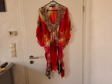 Forever Unique Bluse Seidenbluse Tunika Seide Gr. 3 (36- 38 - 40 ) Rot Bunt