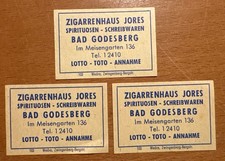 3x alte Zündholz-Etiketten