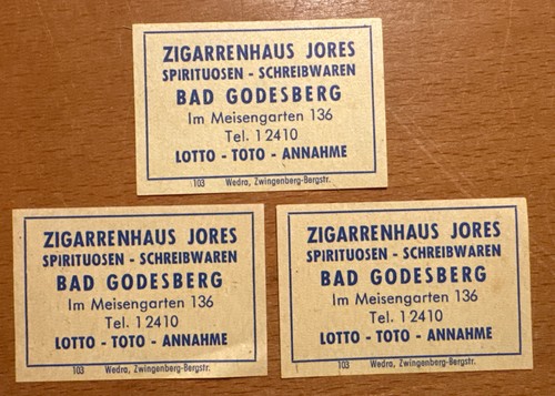 Alte zündholz etiketten - 3x, zündholz-etiketten
