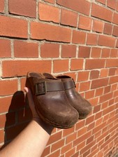 Sanita Clogs braun Fettleder
