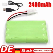 9,6V NiMH Akku 2400mAh Pack Tamiya Stecker mit USB-Ladegerät für RC Auto Drone!