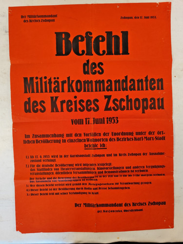 Ddr plakat ausnahmezustand - plakat,