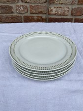 Melitta Porzellan 4 Teller  Hamburg 2002 Dekor Rautenkranz grün 60er Vintage