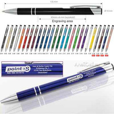 100 Stück Metall Kugelschreiber in 26 Farben Wahl inkl. Wunschgravur Lasergravur