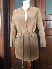 Velours Leder-Imitat-Mantel