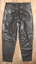 Herren- LEDERJEANS Lederhose aus Glattleder in schwarz ca. Gr. W33 / L31