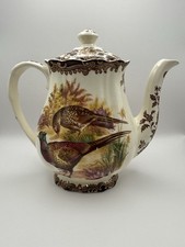 Kaffeekanne Porzellan  Vintage Palissy England Tiermotive Game Series