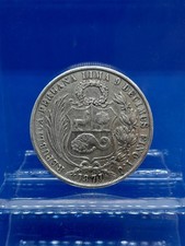 1 Sol Silbermünze Peru 1871 Südamerika