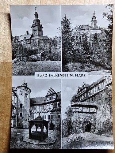 Ansichtskarte burg falkenstein - ansichtskarte,