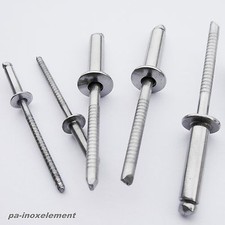 Blindnieten Flachkopf ISO 15983 Edelstahl VA popniten Nieten 2,4 bis 6,4mm