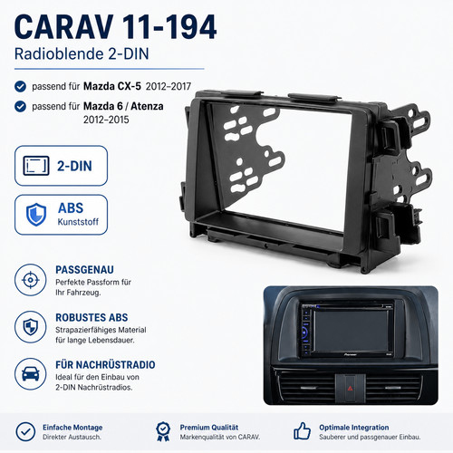 Carav din radioblende - carav, 2-din