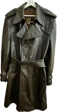 true Vintage Fab Superfly Coat Ledermantel Trenchcoat 50er 60er Jahre schwer
