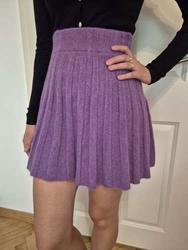 Lila wolliger faltenrock neu - lila,