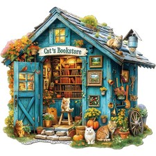 Holzpuzzle Katzen Buchladen