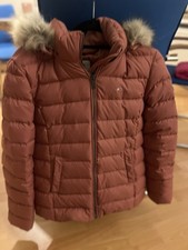 Tommy Hilfiger "Tommy Jeans" Daunenjacke Kapuze Fell Gr. S rot