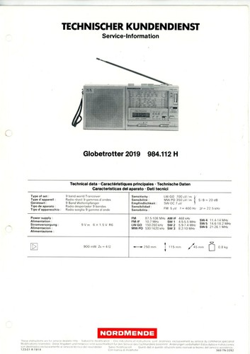 Nordmende service manual für - nordmende,