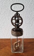 Schönes, kleines, antikes 1L Butterfass aus Glas - Shabby Chic - France um 1900