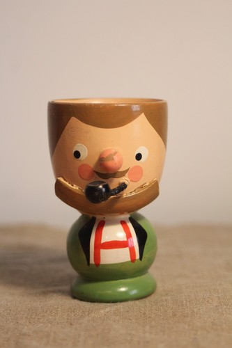 Alte bemalte holzschale figur - alte,