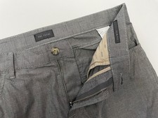 Pal Zileri Herren Hose Slim Fit Baumwolle Grau Gerades Bein Größe 33