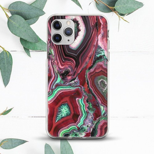 Turquoise red quartz geode - turquoise,
