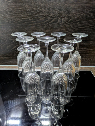 Echte kristall sekt - 8, gläser