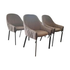 Freifrau 4er Set Armlehnstuhl Celine Low Stoff Smart Dune Beige Gestell 