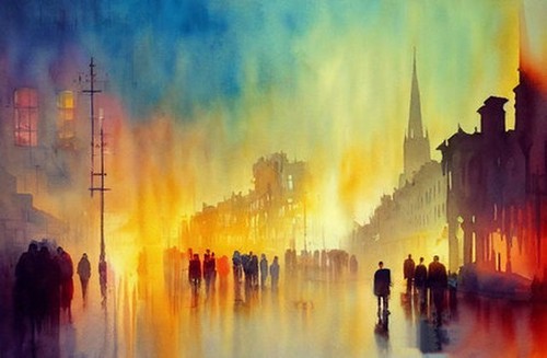 Wandbild impressionistische - wandbild:,