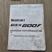 Nachtrag zum Werkstatthandbuch Suzuki GSX 600 F  Stand 07/1994
