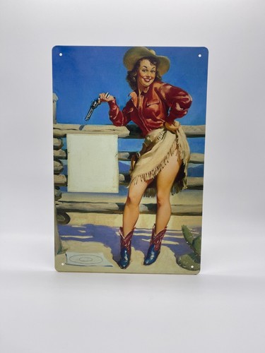 Blechschild cowgirl 20x30cm - blechschild,