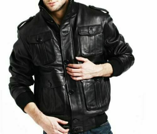Schwarze bomber biker herren - bomber,