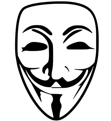 Anonymous maske aufkleber auto - anonymous,