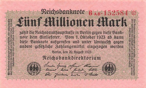 Reichsbanknote millionen - reichsbanknote,