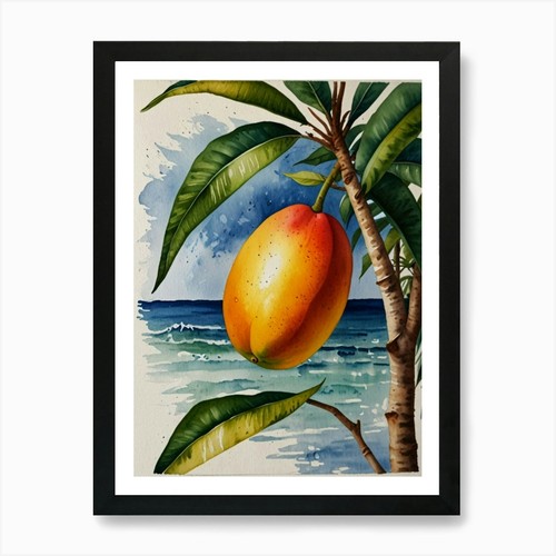 Mangobaum kunstdruck gerahmt - mangobaum,