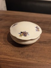 Steinmann Porzellan Deckeldose, Blumendekor