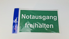 Notausgang freihalten - Schild