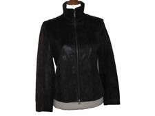 JULIA S.ROMA Lederjacke Leder Jacke Nappaleder Gr.38 Leoprint Aubergine NEU