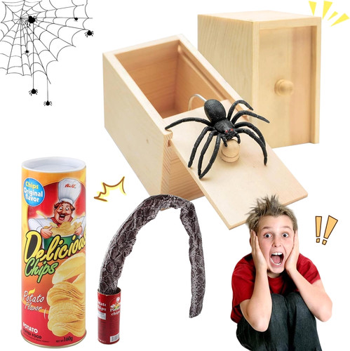 Spider prank box - spider, gummi