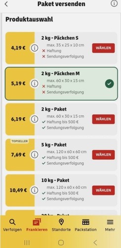 Dhl päckchen marke - dhl-päckchen, m
