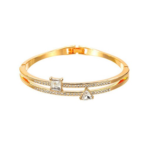 Damen edelstahl armreif - edelstahl, gold