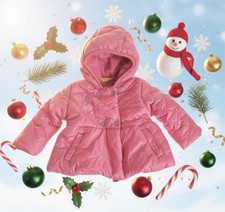 STEIFF  warme Baby Mädchen Anorak Jacke  Kapuze ROSA Grösse 62 + Giraffe Steiff
