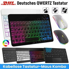 Für Lenovo Tab P11 P10 Pro M10 FHD Plus QWERTZ Kabellose Bluetooth Tastatur Maus