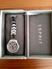 Super Esprit Damenuhr m. Sternchenmuster und Etui ES109352001 silberfarben neuw.