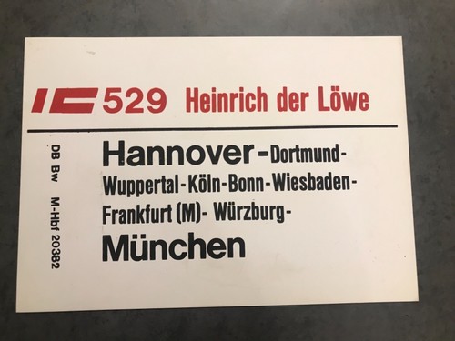 Zuglaufschild heinrich der - heinrich,