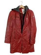 Gipsy Damen Ledermantel Rot