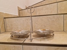 3 Docht Kerzenhalter Partylite Metall Silberfarben