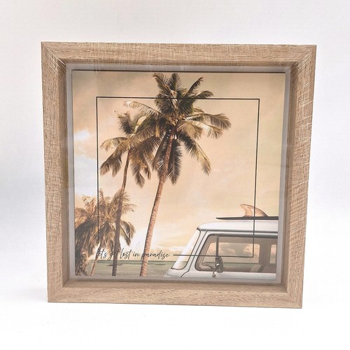 Wandbild mit holzrahmen 20x20 - mit,